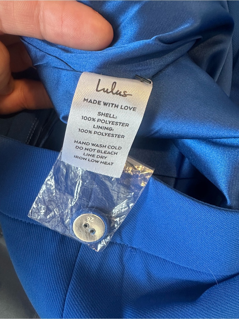 Lulu's womens Wide-Leg Pants in Cobalt Blue Never Worn - Picture 6 of 8